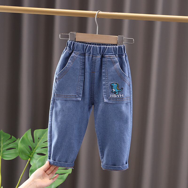 New Hot Baby Boys Girls Jeans Hlače Dječje Hlače Boys Girls Jeans Boys Casual Pants Cartoon Jeans Kids 1 2 3 4 YEARS