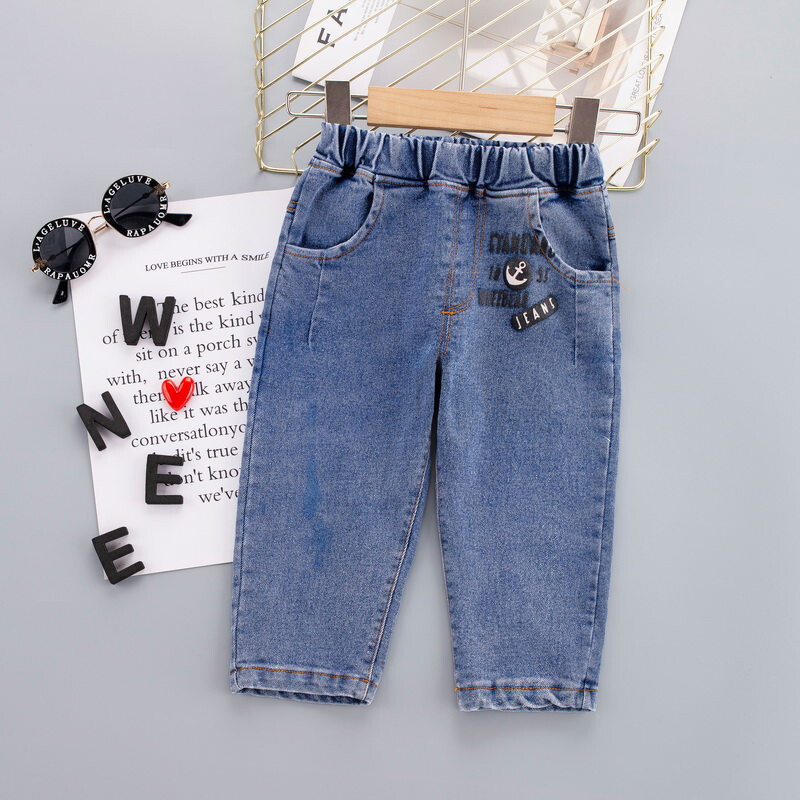 New Hot Baby Boys Girls Jeans Hlače Dječje Hlače Boys Girls Jeans Boys Casual Pants Cartoon Jeans Kids 1 2 3 4 YEARS