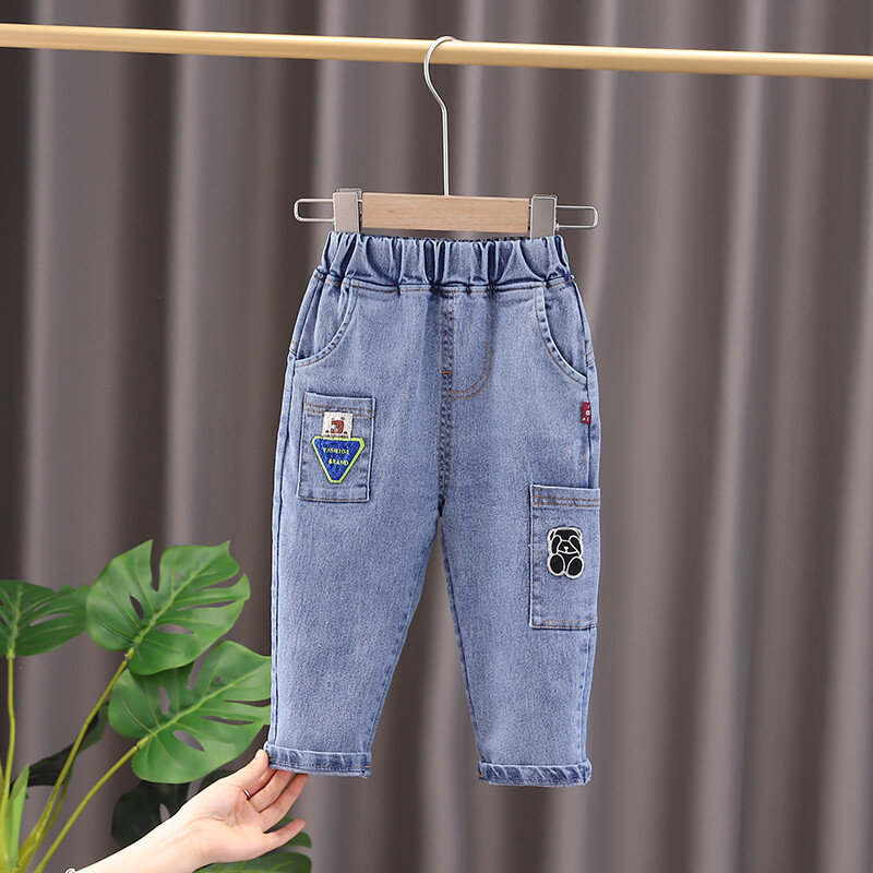 New Hot Baby Boys Girls Jeans Hlače Dječje Hlače Boys Girls Jeans Boys Casual Pants Cartoon Jeans Kids 1 2 3 4 YEARS