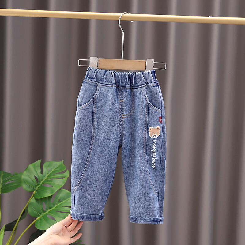 New Hot Baby Boys Girls Jeans Hlače Dječje Hlače Boys Girls Jeans Boys Casual Pants Cartoon Jeans Kids 1 2 3 4 YEARS