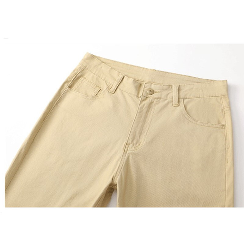 Καλοκαιρινό Ανδρικό Παντελόνι Χακί Λεπτό Εξαιρετικά Μακρύ Βαμβακερό τεντωμένο Παντελόνι Ψηλό Ανδρικό Μήκος Μήκος Overlength Plus Size 42 Casual Streetwear
