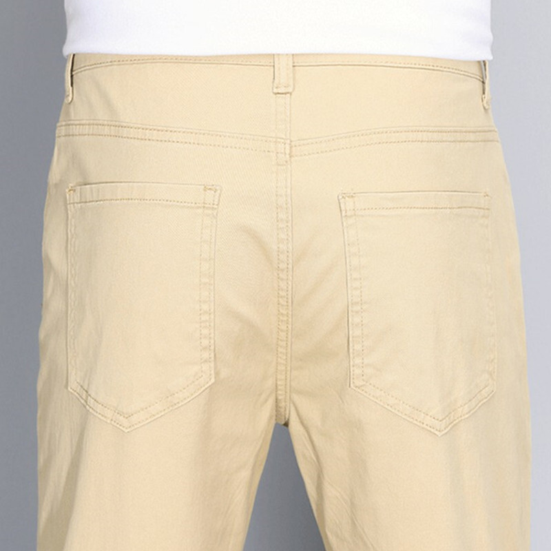 Καλοκαιρινό Ανδρικό Παντελόνι Χακί Λεπτό Εξαιρετικά Μακρύ Βαμβακερό τεντωμένο Παντελόνι Ψηλό Ανδρικό Μήκος Μήκος Overlength Plus Size 42 Casual Streetwear