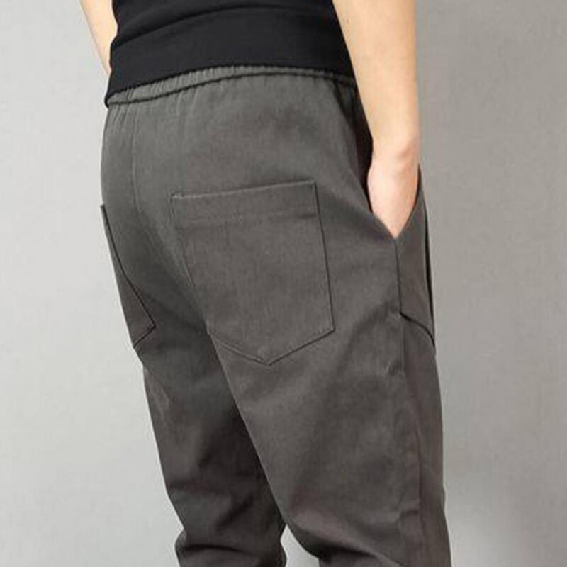 Παντελόνι Harem μονόχρωμο Ανδρικό παντελόνι Ελαστικό παντελόνι μολύβι μέσης για άντρες Στενό παντελόνι στον αστράγαλο pantalones hombre штаны мужские
