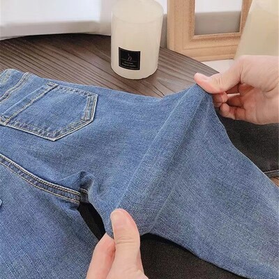 Παιδικά Παντελόνια για αγόρια και κορίτσια Παιδικά τζιν Ελαστική Slim Fit Μικρά πόδια Παντελόνια Ευέλικτο μακρύ παντελόνι για μεσαία και μικρά παιδιά