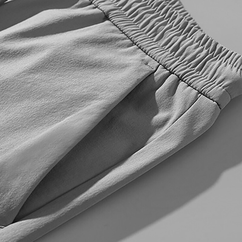 Ανδρικό παντελόνι Ice Silk 2023 Καλοκαίρι Νέο μαύρο γκρι λεπτό επαγγελματικό καθημερινό παντελόνι Εξωτερικό ελαστικό αναπνεύσιμο ίσιο παντελόνι φούτερ