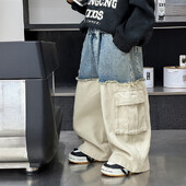 Αγόρια φθινοπωρινά παντελόνια 2024 νέα βρεφική κορεατική εκδοχή παιδικών ρούχων βαμβακερά παντελόνια για αγόρια συλλαβίζουν έγχρωμο τζιν καθημερινό παντελόνι