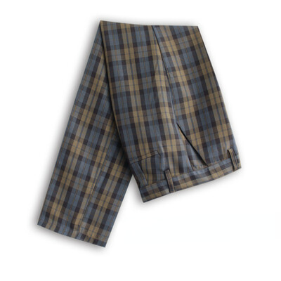 Casual ανδρικό καρό παντελόνι Slim Fit μπροστά κοστούμι παντελόνι Chino παντελόνι επαγγελματικό παντελόνι εργασίας Σχολική στολή καρό παντελόνι