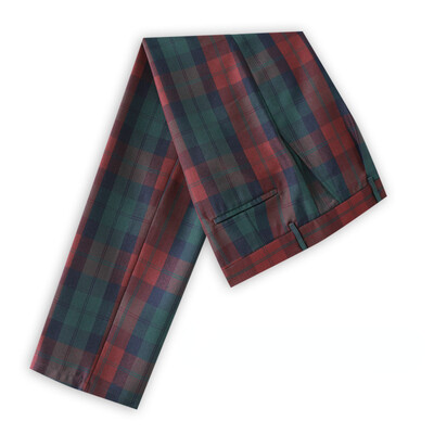 Casual ανδρικό καρό παντελόνι Slim Fit μπροστά κοστούμι παντελόνι Chino παντελόνι επαγγελματικό παντελόνι εργασίας Σχολική στολή καρό παντελόνι