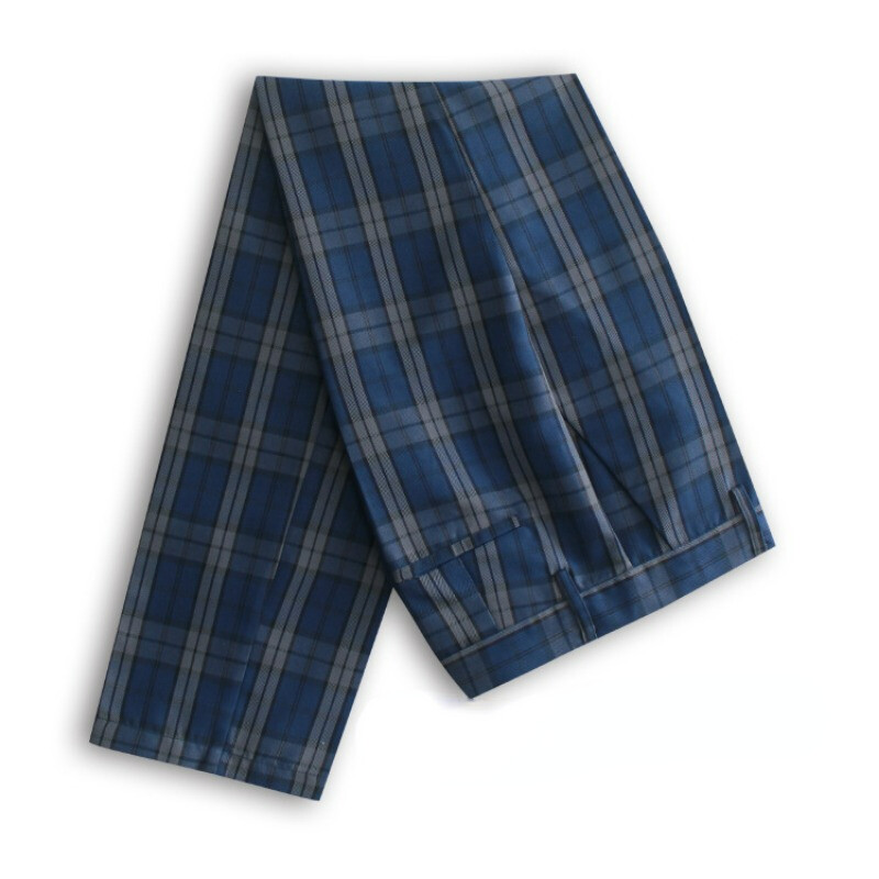 Casual ανδρικό καρό παντελόνι Slim Fit μπροστά κοστούμι παντελόνι Chino παντελόνι επαγγελματικό παντελόνι εργασίας Σχολική στολή καρό παντελόνι