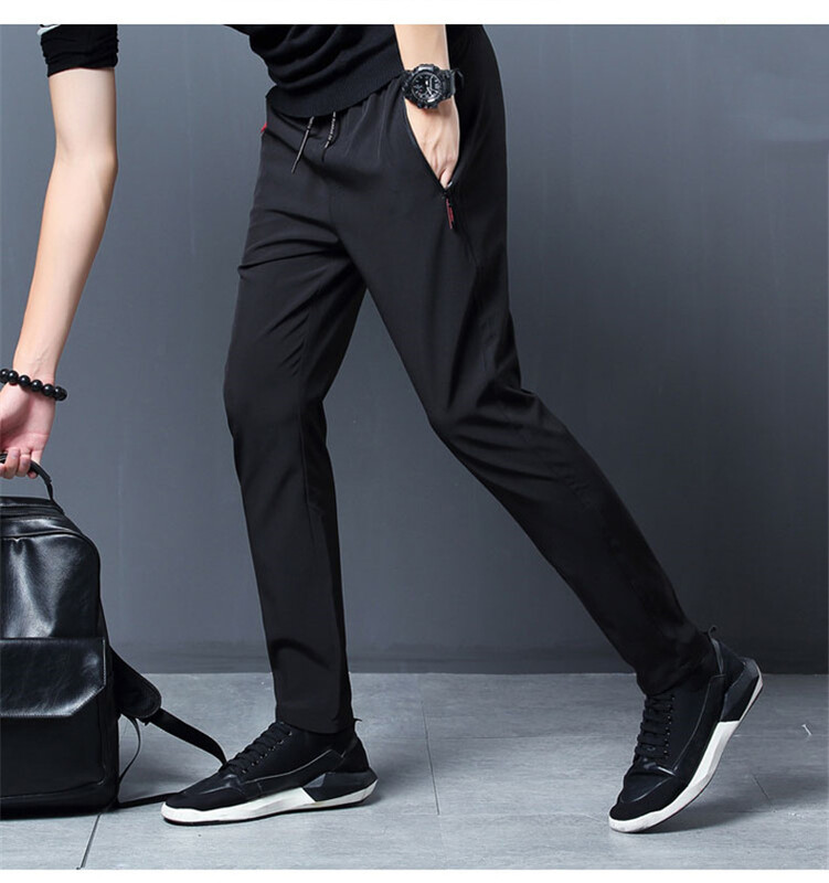 Pantaloni casual pentru bărbați Stretch slim Fit Jogger cu talie elastică Coreeană clasică Albastru Negru Gri Pantaloni de marcă pentru bărbați Plus Size 4XL 5XL