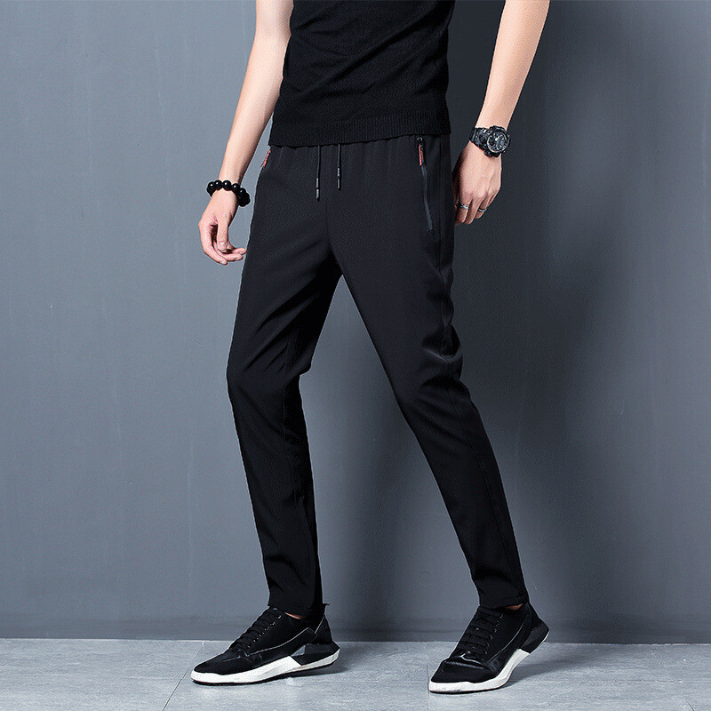 Pantaloni casual pentru bărbați Stretch slim Fit Jogger cu talie elastică Coreeană clasică Albastru Negru Gri Pantaloni de marcă pentru bărbați Plus Size 4XL 5XL