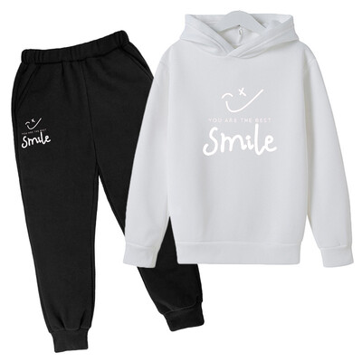 Set copii de iarnă cu imprimeu Smile Ținute pentru fetiță Haine pentru bebeluși băieți pentru copii de la 1 până la 12 ani Imbracaminte de relaxare Moda Imbracaminte exterioara