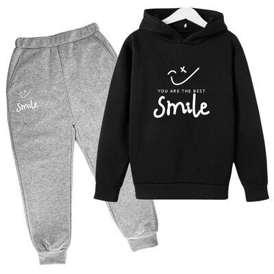 Set copii de iarnă cu imprimeu Smile Ținute pentru fetiță Haine pentru bebeluși băieți pentru copii de la 1 până la 12 ani Imbracaminte de relaxare Moda Imbracaminte exterioara