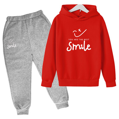 Set copii de iarnă cu imprimeu Smile Ținute pentru fetiță Haine pentru bebeluși băieți pentru copii de la 1 până la 12 ani Imbracaminte de relaxare Moda Imbracaminte exterioara