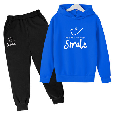 Set copii de iarnă cu imprimeu Smile Ținute pentru fetiță Haine pentru bebeluși băieți pentru copii de la 1 până la 12 ani Imbracaminte de relaxare Moda Imbracaminte exterioara