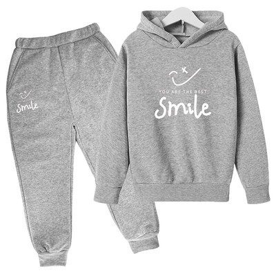 Set copii de iarnă cu imprimeu Smile Ținute pentru fetiță Haine pentru bebeluși băieți pentru copii de la 1 până la 12 ani Imbracaminte de relaxare Moda Imbracaminte exterioara