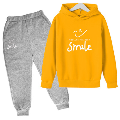 Set copii de iarnă cu imprimeu Smile Ținute pentru fetiță Haine pentru bebeluși băieți pentru copii de la 1 până la 12 ani Imbracaminte de relaxare Moda Imbracaminte exterioara