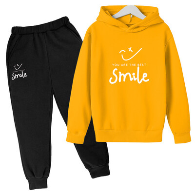 Set copii de iarnă cu imprimeu Smile Ținute pentru fetiță Haine pentru bebeluși băieți pentru copii de la 1 până la 12 ani Imbracaminte de relaxare Moda Imbracaminte exterioara