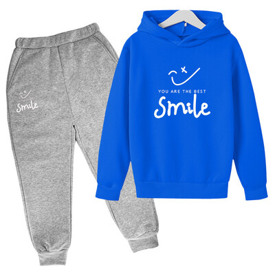 Set copii de iarnă cu imprimeu Smile Ținute pentru fetiță Haine pentru bebeluși băieți pentru copii de la 1 până la 12 ani Imbracaminte de relaxare Moda Imbracaminte exterioara