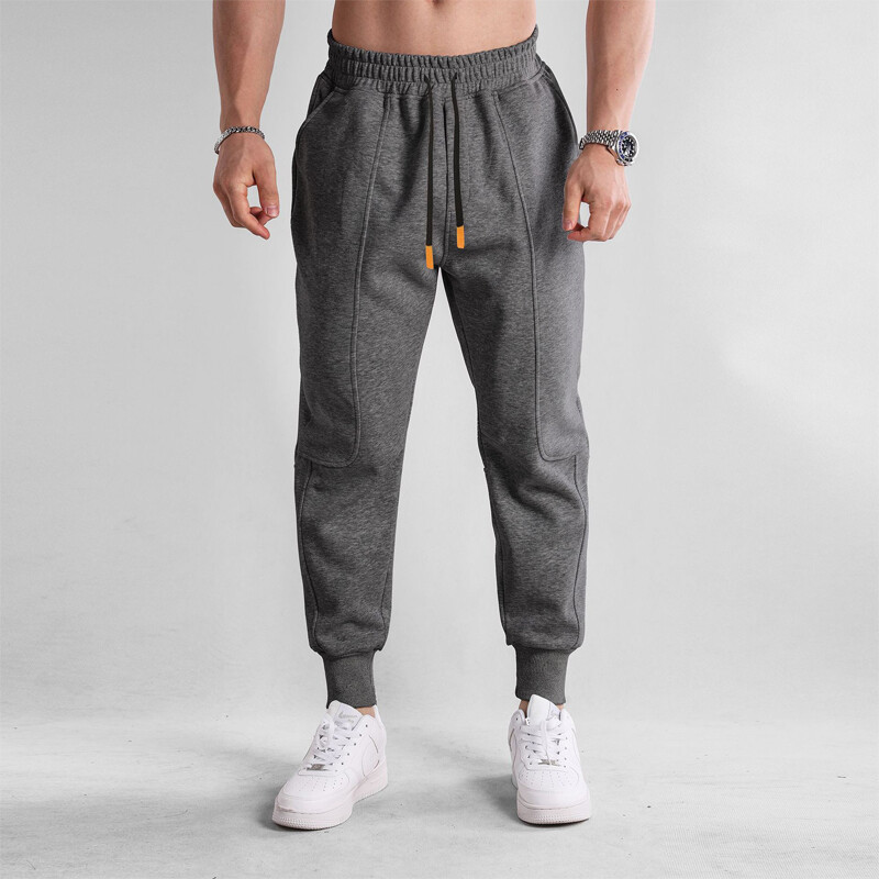 Pantaloni drepți de jogging de toamnă pentru bărbați, pantaloni de sport pentru jogging, din lână de miel, pantaloni de iarnă, calduri, ocazionali, pentru bărbați, pantaloni solidi cu șnur
