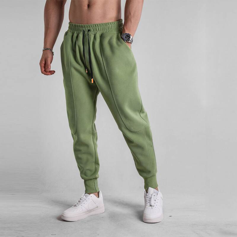 Pantaloni drepți de jogging de toamnă pentru bărbați, pantaloni de sport pentru jogging, din lână de miel, pantaloni de iarnă, calduri, ocazionali, pentru bărbați, pantaloni solidi cu șnur
