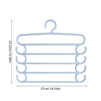 1 бр. Поставка за панталони Многофункционална домакинска спестяваща място Многослойна закачалка за панталони Шкаф за панталони Цветна щипка за дрехи 5 слоя