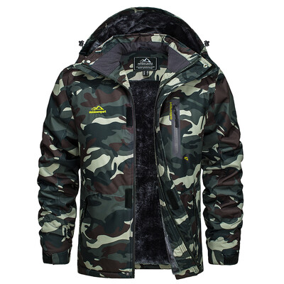 TACVASEN Fleece Μπουφάν πεζοπορίας Ανδρικά αδιάβροχα μπουφάν για Snowboard Ski Αφαιρούμενα μπουφάν με κουκούλα Μπουφάν βροχής Parka Winter outwear