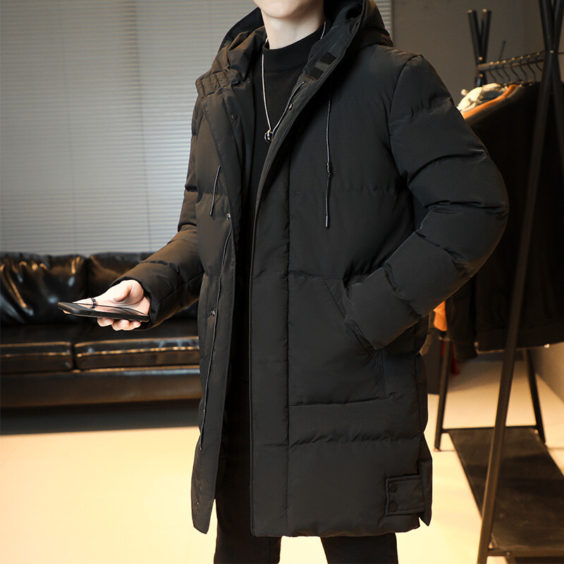 Χειμερινό ανδρικό μακρύ πάρκο Ζεστό μπουφάν Fleece Liner με κουκούλα Αντιανεμικό παλτό Χοντρό βαμβακερό επενδεδυμένο Thermal Parkas Plus ΜΕΓΕΘΟΣ 8XL