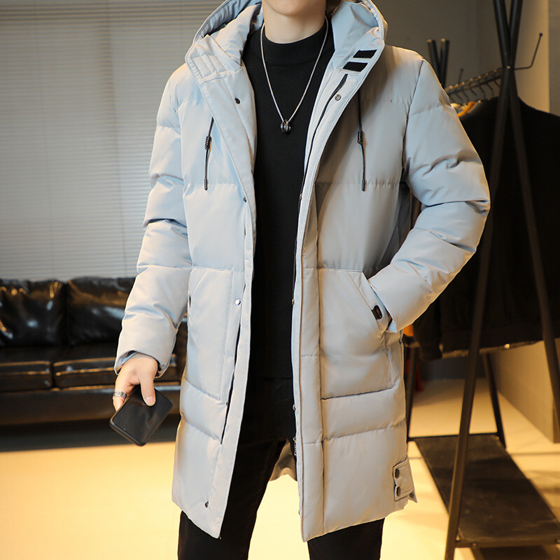 Χειμερινό ανδρικό μακρύ πάρκο Ζεστό μπουφάν Fleece Liner με κουκούλα Αντιανεμικό παλτό Χοντρό βαμβακερό επενδεδυμένο Thermal Parkas Plus ΜΕΓΕΘΟΣ 8XL