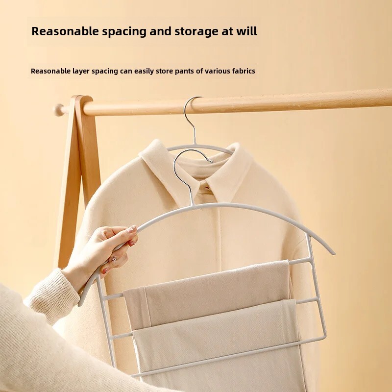Fasola ράφι ρούχων για οικιακή χρήση Οργανωτή ντουλάπας δύο χρήσεων για ρούχα παντελόνια Ράφι αποθήκευσης πολλαπλών στρώσεων