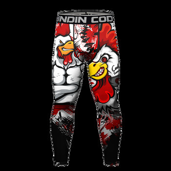 Мъжки панталони No Gi Jiu Jitsu BJJ Spats Leggings MMA Дигитален печат Компресия Тренировка Чорапогащник Бокс Бягане Основен слой Панталони