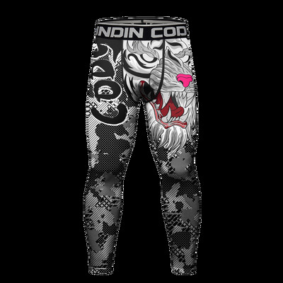 Ανδρικό παντελόνι No Gi Jiu Jitsu BJJ Spats Κολάν MMA Ψηφιακή εκτύπωση Συμπίεσης Καλσόν προπόνησης Boxing Running Base Layer Παντελόνι