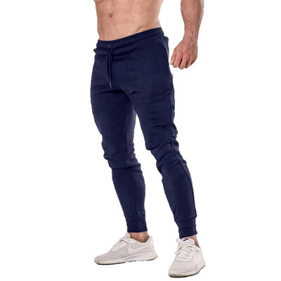 2024 Fashion Meeste Jõusaalid Puhtavärvilised püksid Joggers Fitness Vabaaja pikad püksid Meeste Treening Kitsad dressipüksid Jogger dressipüksid