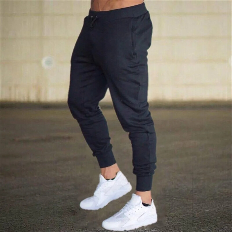 2024 Moda bărbați săli de sport Pantaloni de culoare pură Joggeri Fitness Pantaloni lungi ocazional pentru antrenament Pantaloni de sport skinny Jogger Pantaloni de trening