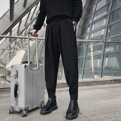 Μοντέρνο ανδρικό φθινοπωρινό καθημερινό παντελόνι Παντελόνι με μολύβι εννέα σημείων Όμορφο νεανικό παντελόνι Harem Άνετο μονόχρωμο λεπτό παντελόνι