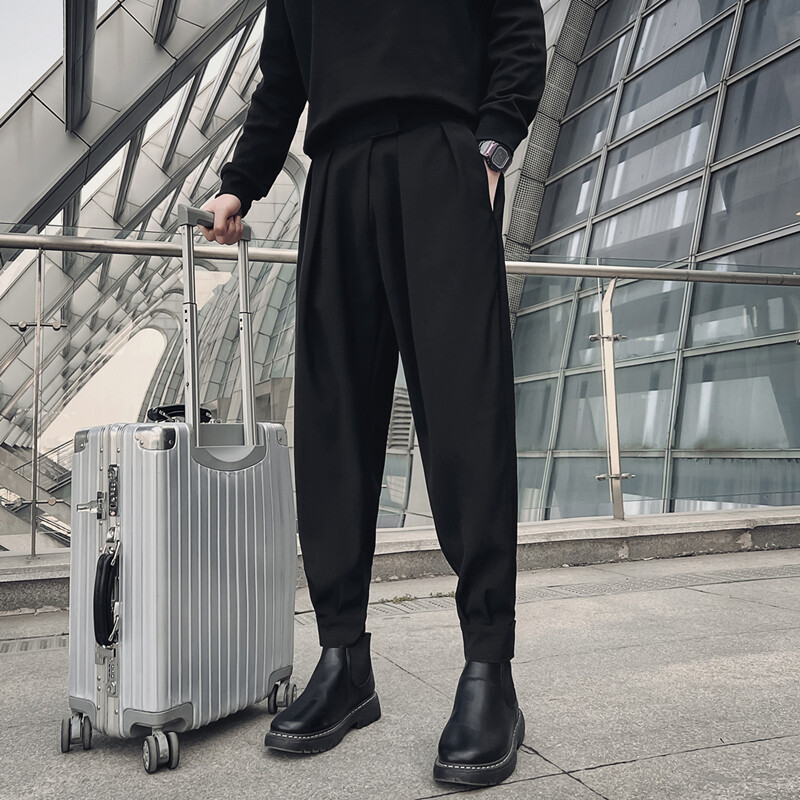 Μοντέρνο ανδρικό φθινοπωρινό καθημερινό παντελόνι Παντελόνι με μολύβι εννέα σημείων Όμορφο νεανικό παντελόνι Harem Άνετο μονόχρωμο λεπτό παντελόνι