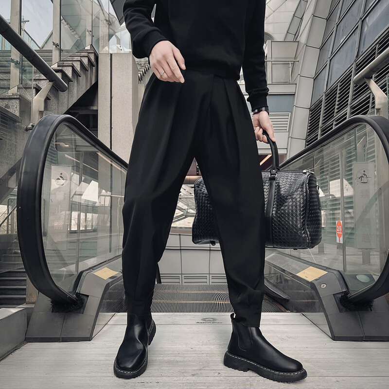 Μοντέρνο ανδρικό φθινοπωρινό καθημερινό παντελόνι Παντελόνι με μολύβι εννέα σημείων Όμορφο νεανικό παντελόνι Harem Άνετο μονόχρωμο λεπτό παντελόνι