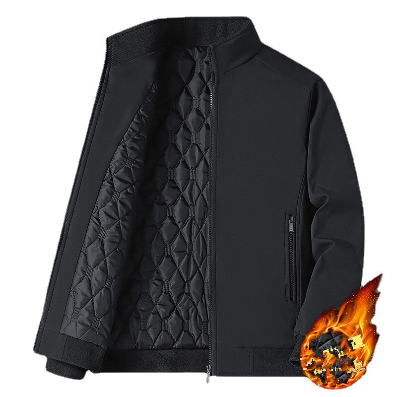 Χοντρό μπουφάν Winter Fleece Ανδρικό Ζεστό Γκρι Ανεμοδράστη Γούνινο γιακά Παλτό Plus Μέγεθος Υψηλής ποιότητας Επώνυμη μόδα Winter Lamb Wool Parka