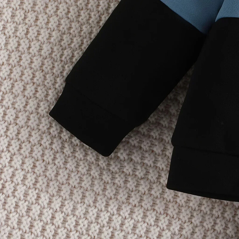 Costum băieți 2-7 ani Palton colorblock Hanorac cu mânecă lungă Hanorac Îmbrăcăminte exterioară Pantaloni costum Copii Îmbrăcăminte la modă