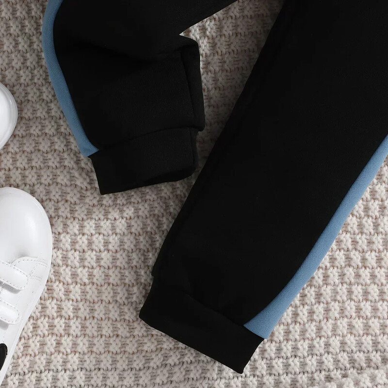 Costum băieți 2-7 ani Palton colorblock Hanorac cu mânecă lungă Hanorac Îmbrăcăminte exterioară Pantaloni costum Copii Îmbrăcăminte la modă