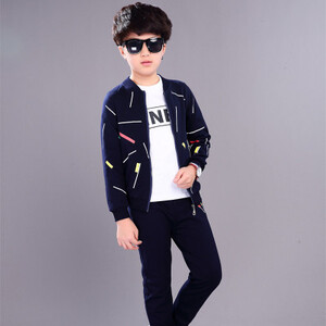 Ανοιξιάτικο σετ αγοριών 2024 νέα κορεατικά παιδικά ρούχα αθλητικά πουλόβερ για αγόρια σετ 3 τμχ