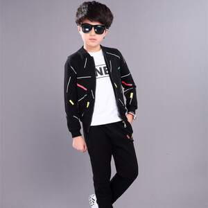 Ανοιξιάτικο σετ αγοριών 2024 νέα κορεατικά παιδικά ρούχα αθλητικά πουλόβερ για αγόρια σετ 3 τμχ