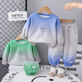 Kompleti odjeće za dječake Dječja majica s crtićima + hlače 2 komada Odijelo Trenirka za malu djecu 2024. Proljeće Jesen Odjeća za djecu od 1 do 4 godine