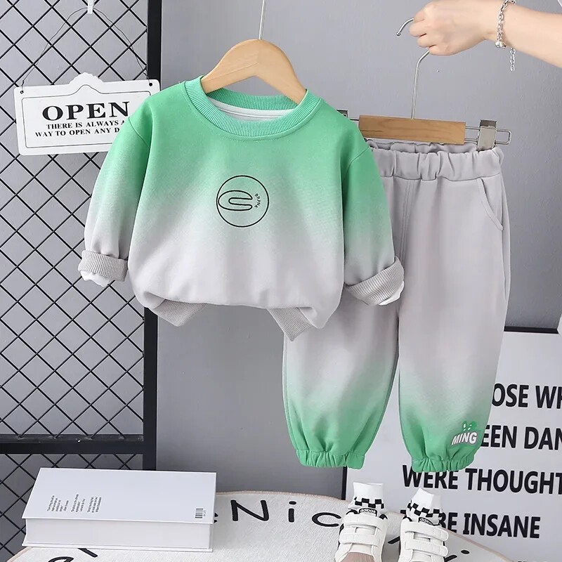 Kompleti odjeće za dječake Dječja majica s crtićima + hlače 2 komada Odijelo Trenirka za malu djecu 2024. Proljeće Jesen Odjeća za djecu od 1 do 4 godine