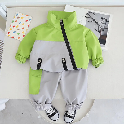 Proljetni i jesenski set za dječake Dvodijelno odijelo s dvodijelnim dvodijelnim odijelom za jesen 2024. Novi dječji komplet radne odjeće Dječja odjeća za dječake