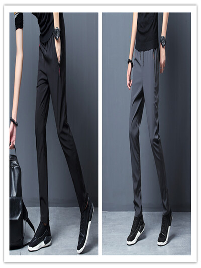 Καλοκαιρινό ανδρικό ice μεταξωτό παντελόνι casual slim fit κορεατική έκδοση ice silk παντελόνι αθλητικό παντελόνι ίσιο σωλήνα γρήγορο στέγνωμα p