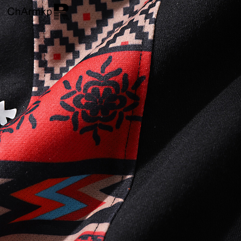 Ljeto ChArmkpR 2024 Muška odjeća Modne duge hlače Geometrijski uzorak Patchwork Hlače s uzicom Ulične hlače S-2XL