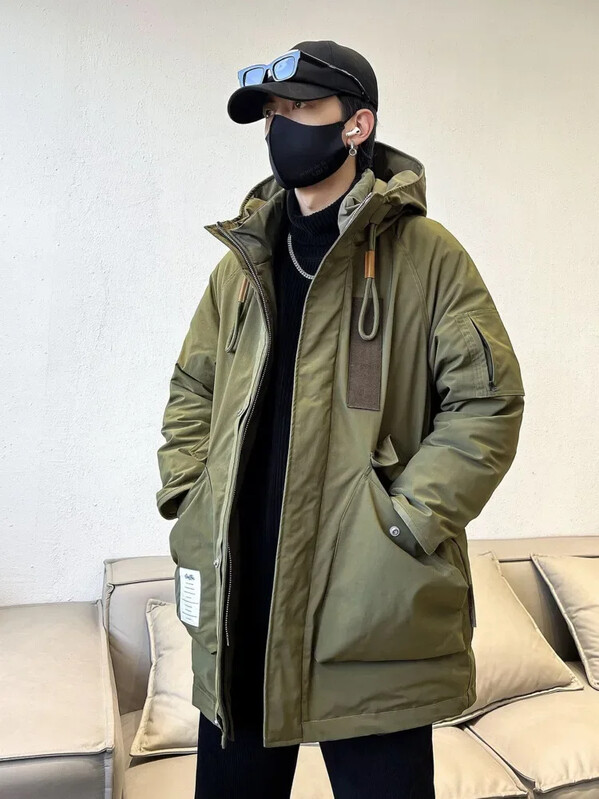 Vojna zelena Cargo donja jakna Srednje duga zimska zadebljana termo kaput Vanjska topla skijaška parka Kamp treking odijelo za nevrijeme