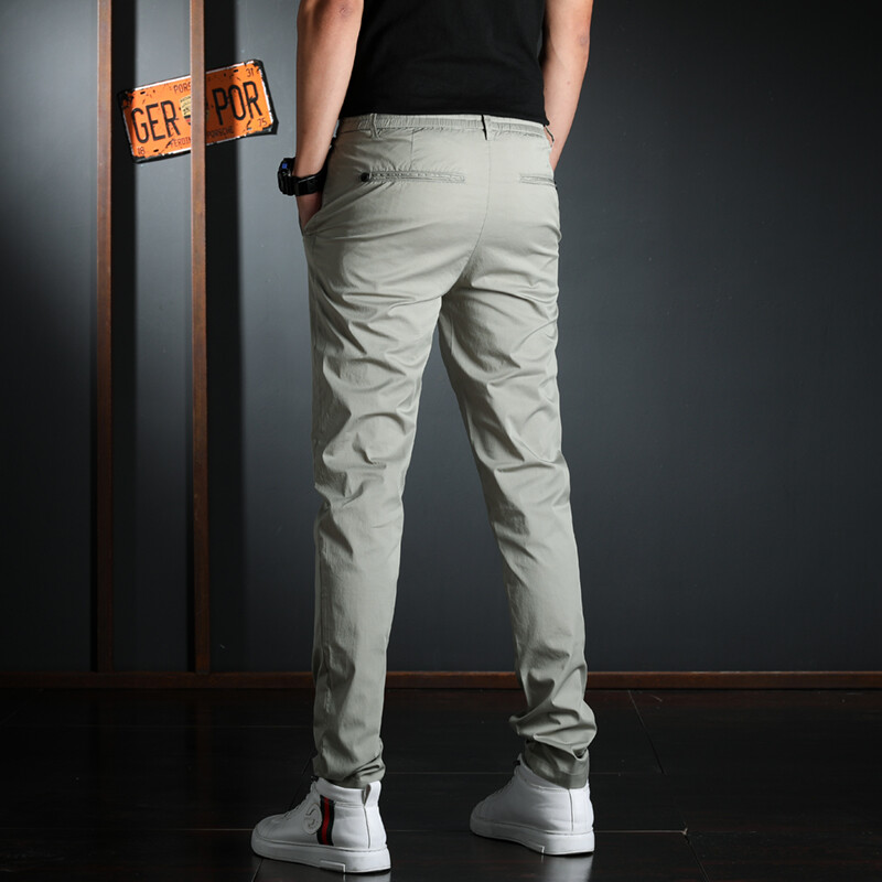 Ανδρικό μαύρο casual παντελόνι καλοκαιρινό κορεατικό ελαφρύ παντελόνι σε 4 χρώματα