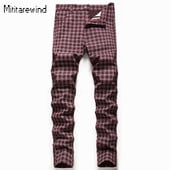 Ανδρικό καρό παντελόνι βρετανικού στυλ Four Seasons Daily Casual Ανδρικό παντελόνι Μεσαίο τέντωμα παντελόνι σε όλο το μήκος Παντελόνι κλασικής μόδας